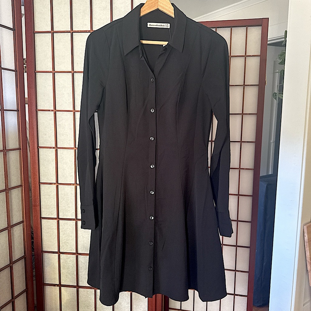 Abercrombie & fitch (New with tags) - long sleeve crepe shirt dress size small